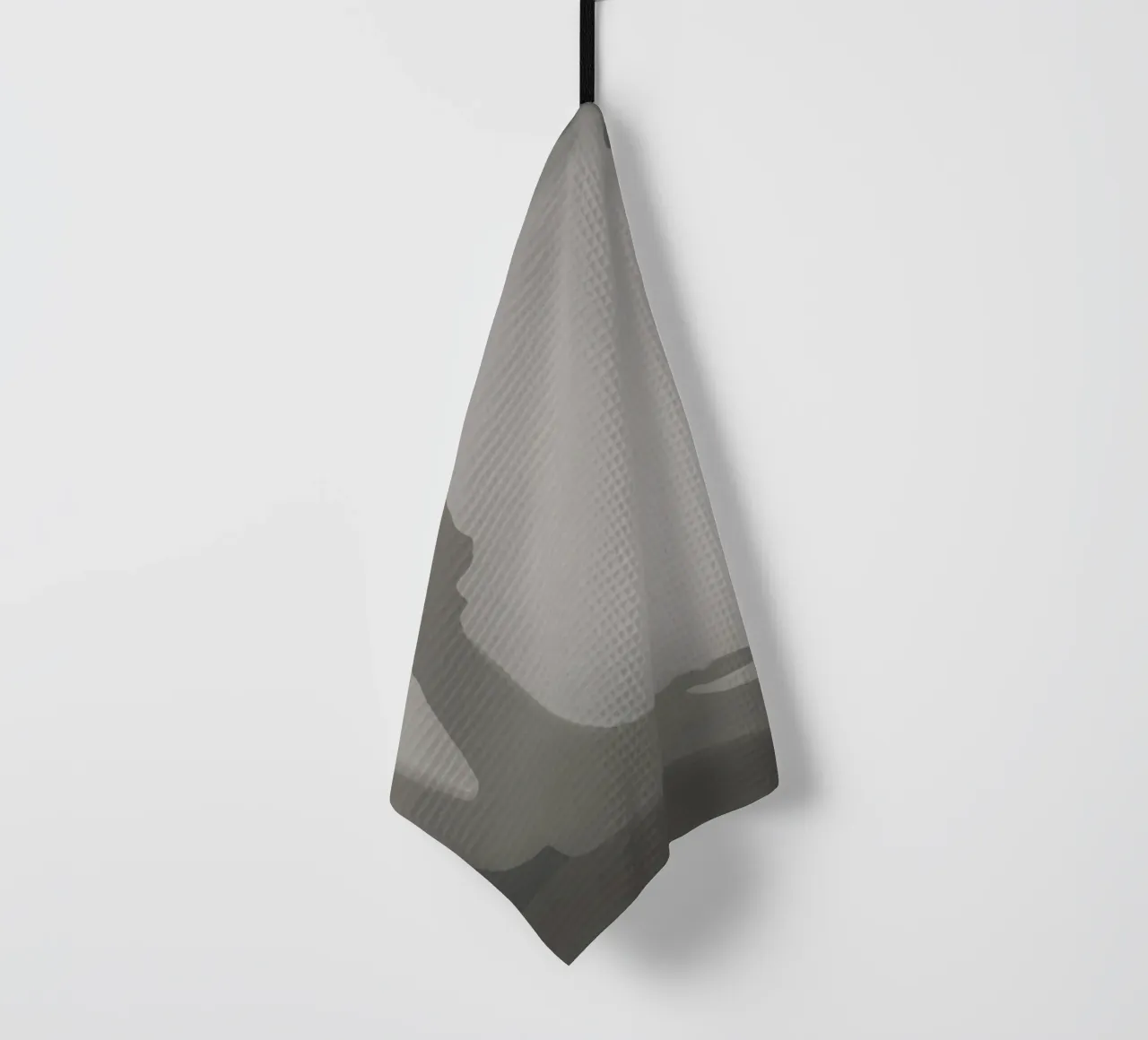 Scultura minimale in scala di grigi canovaccio da cucina da Little Dean