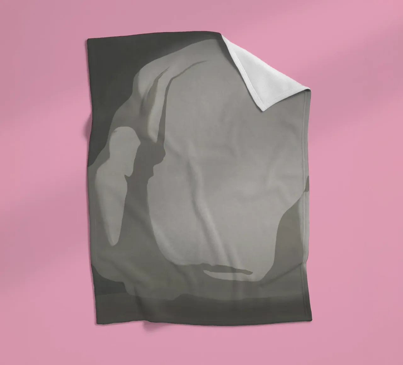 Scultura minimale in scala di grigi coperta in pile da Little Dean