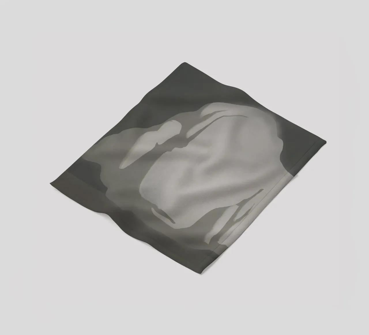 Scultura minimale in scala di grigi coperta in pile da Little Dean