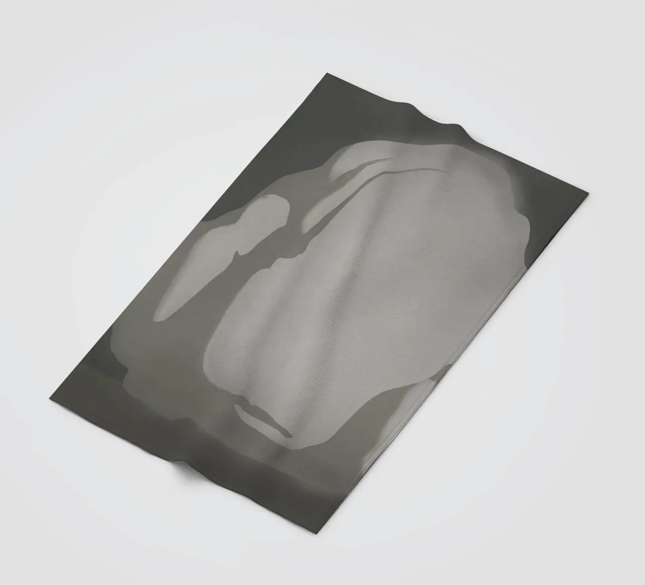 Scultura minimale in scala di grigi coperta in pile da Little Dean