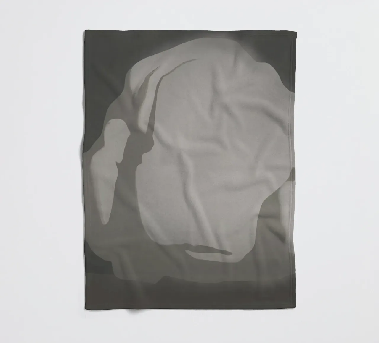 Scultura minimale in scala di grigi coperta in pile da Little Dean