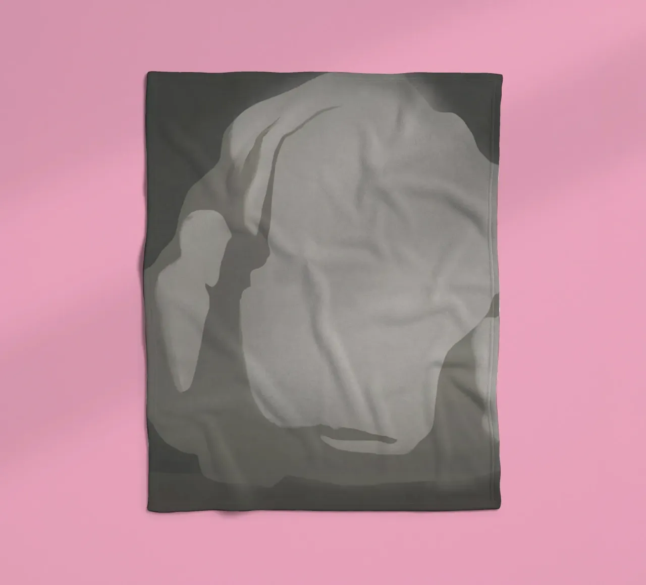 Scultura minimale in scala di grigi coperta in pile da Little Dean