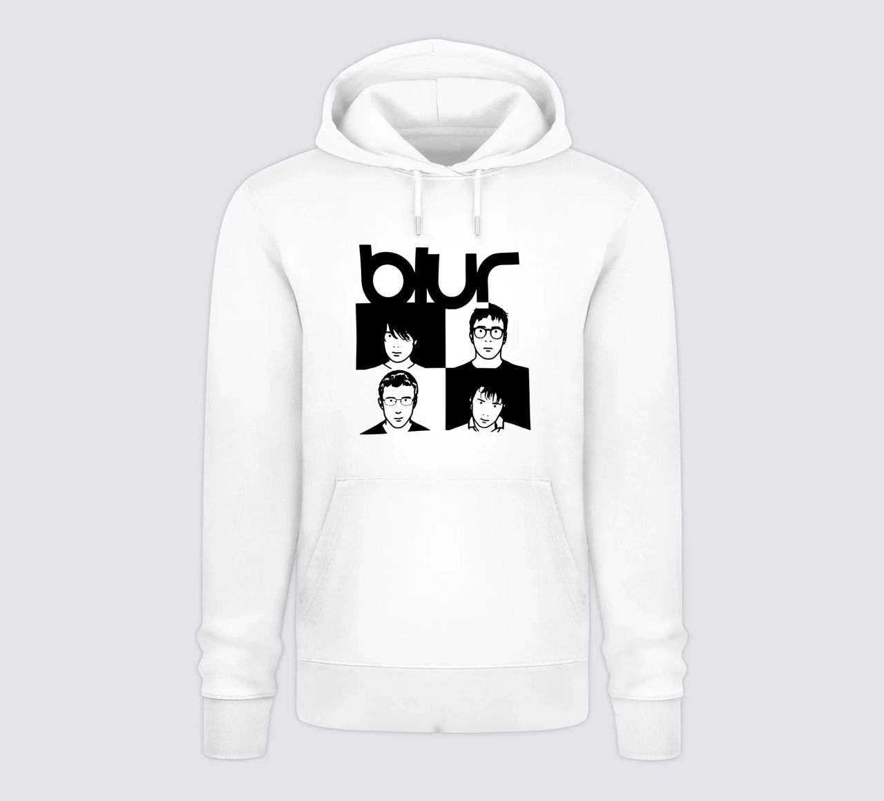 Sfocatura in bianco e nero felpa con cappuccio da FKochStudio