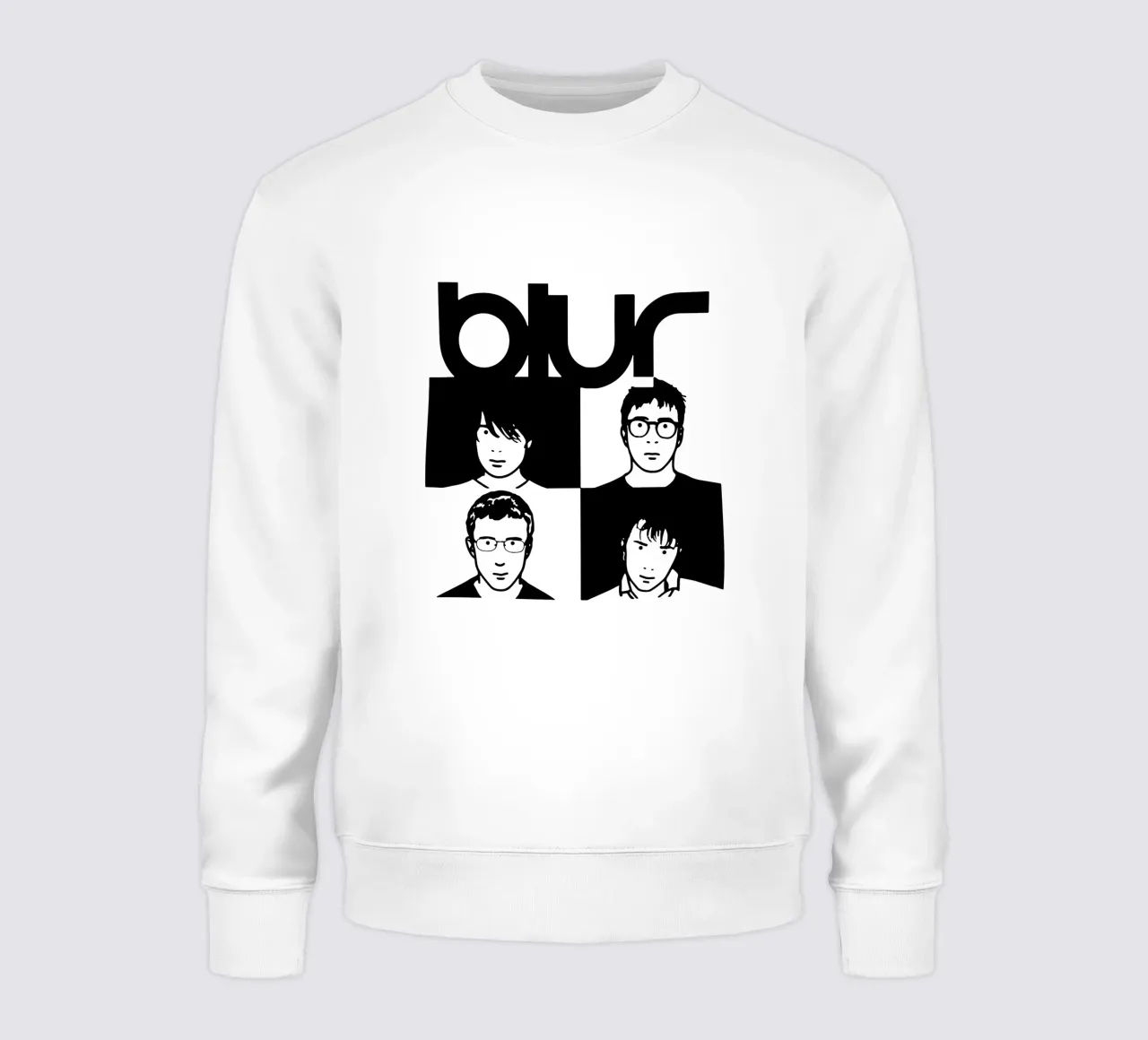Zwart-wit vervagen sweatshirt van FKochStudio