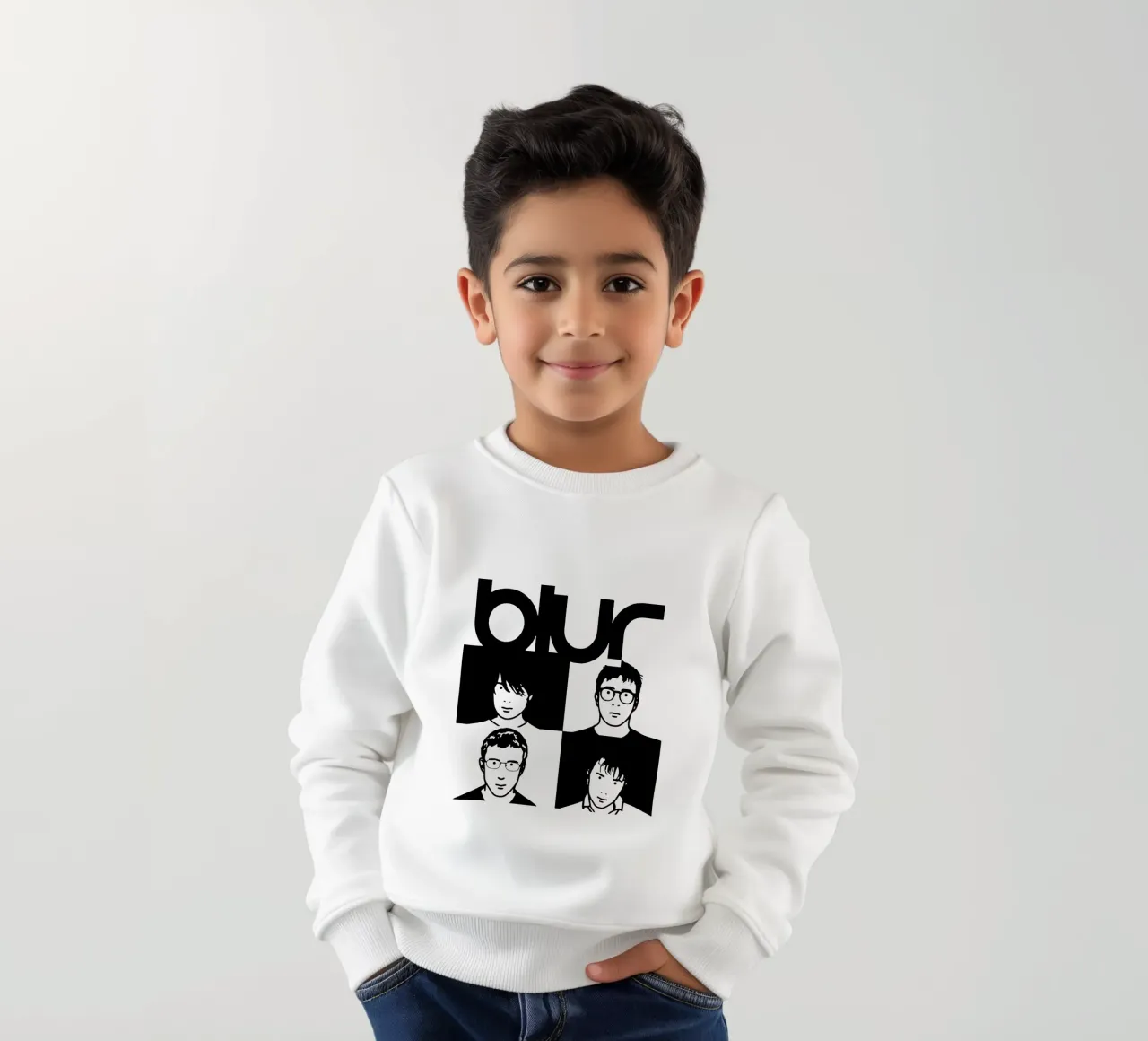 Sfocatura in bianco e nero felpa bambino da FKochStudio