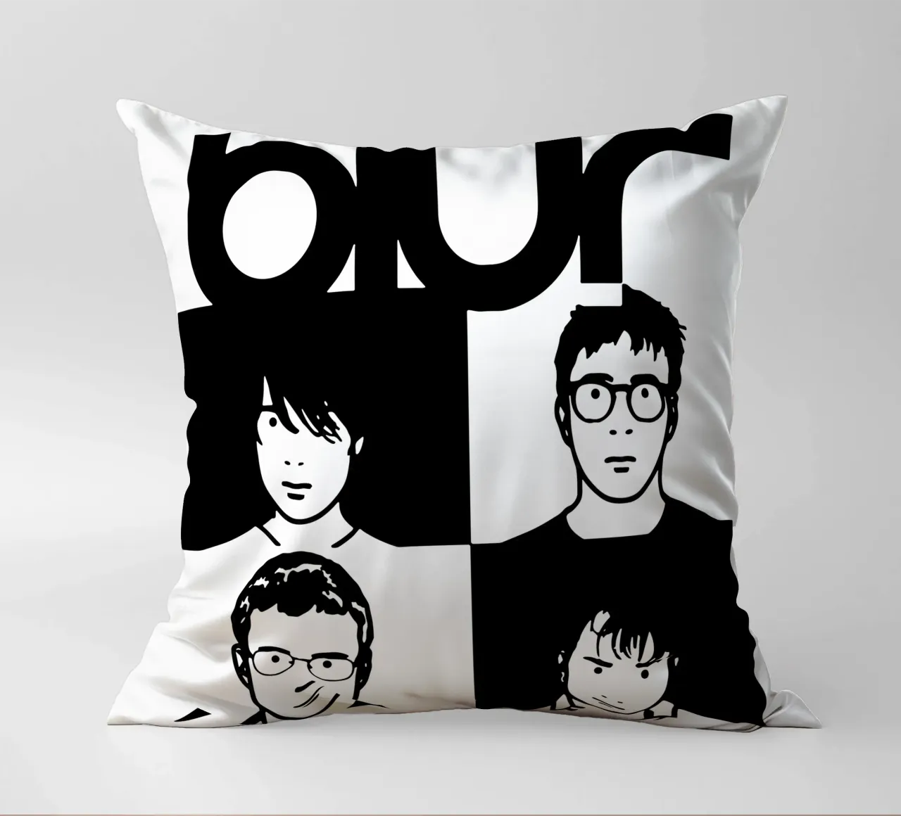 Sfocatura in bianco e nero cuscino da FKochStudio