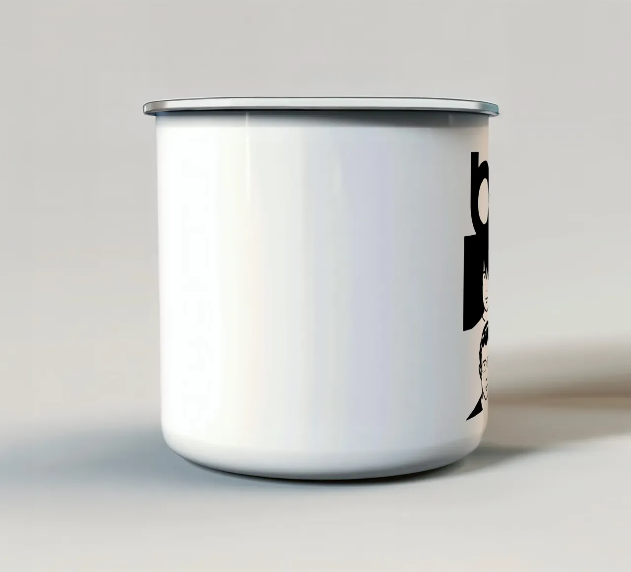 Desenfoque en blanco y negro taza de esmalte de FKochStudio