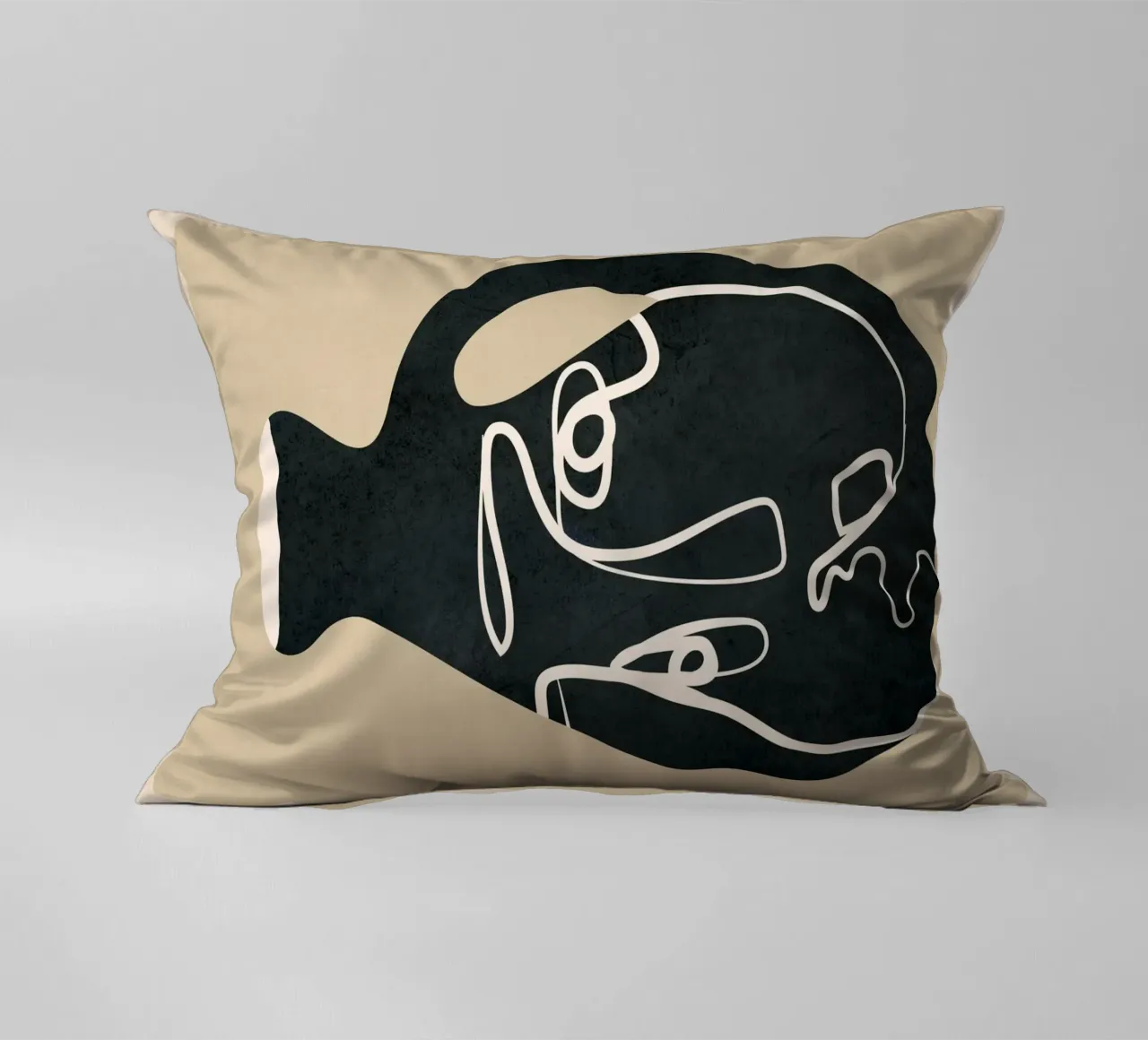 Abstract Art Vase 9 cuscino da Flow Line