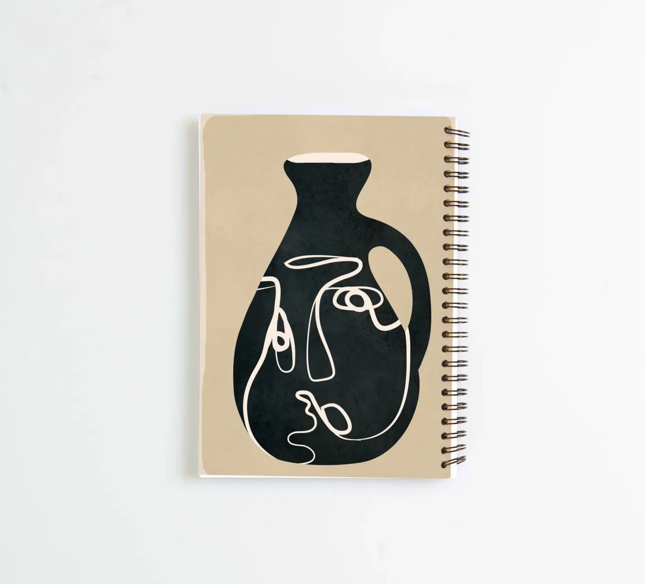 Abstract Art Vase 9 spiral notebook by Flow Line