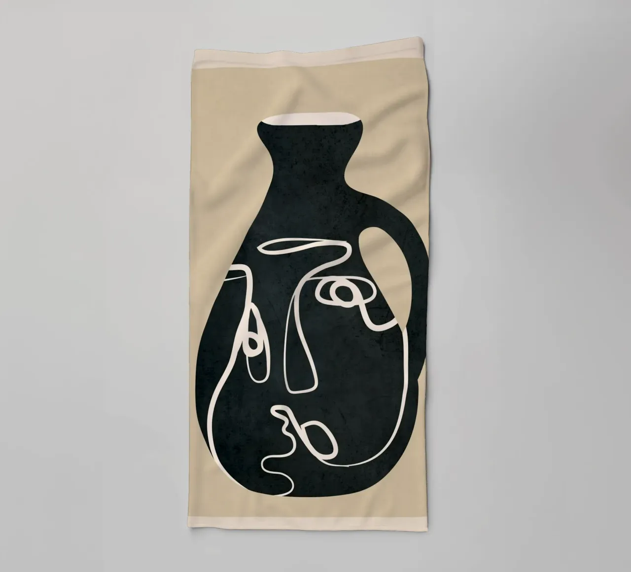 Abstract Art Vase 9 asciugamano da bagno da Flow Line