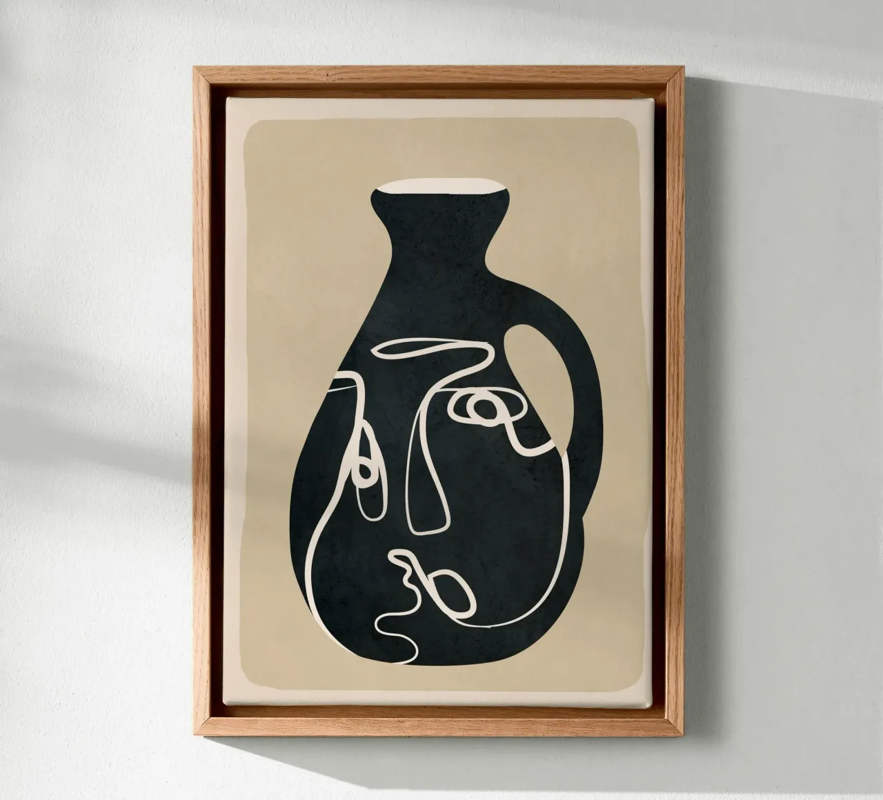 Abstract Art Vase 9 tela con Cornice a cassetta da Flow Line
