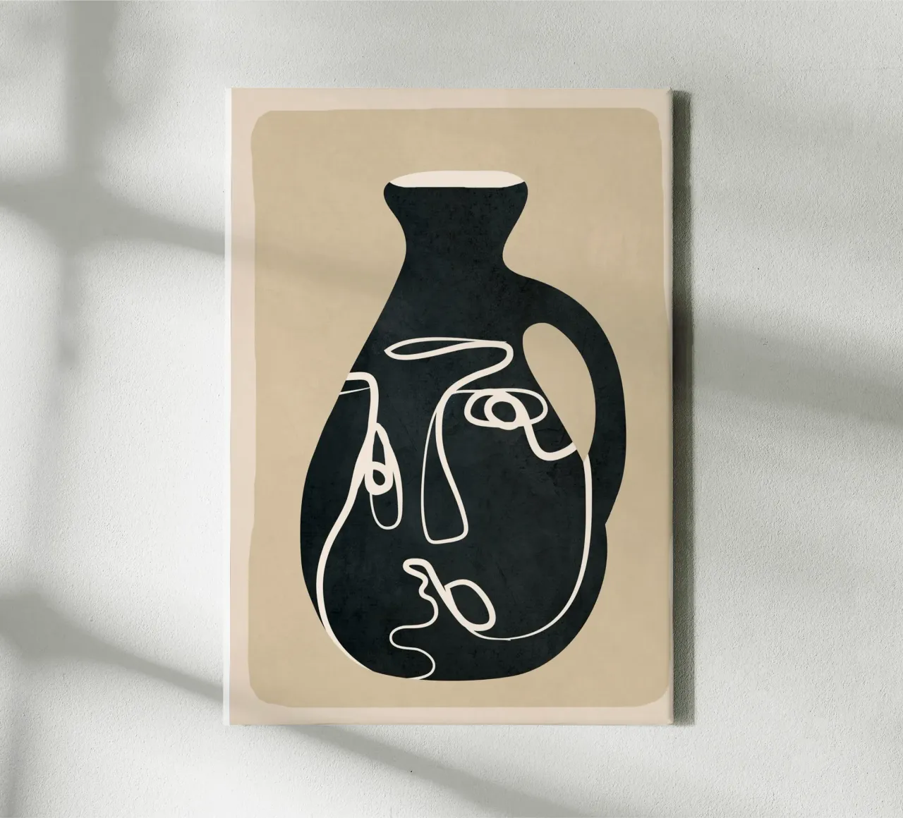 Abstract Art Vase 9 tela con Cornice a cassetta da Flow Line