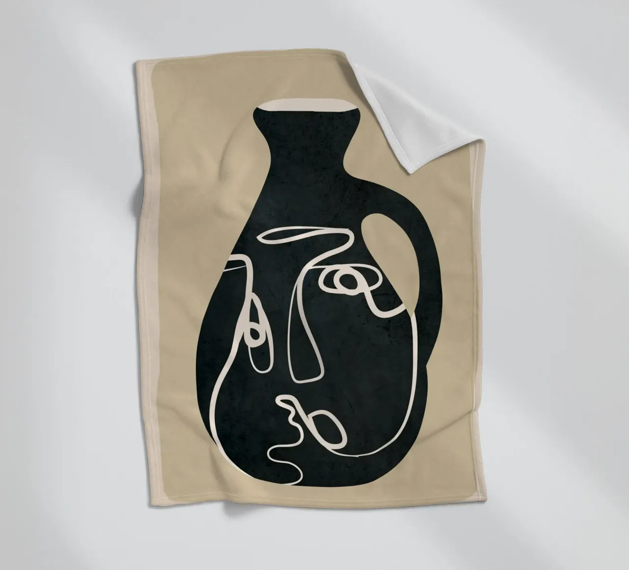 Abstract Art Vase 9 coperta in pile da Flow Line