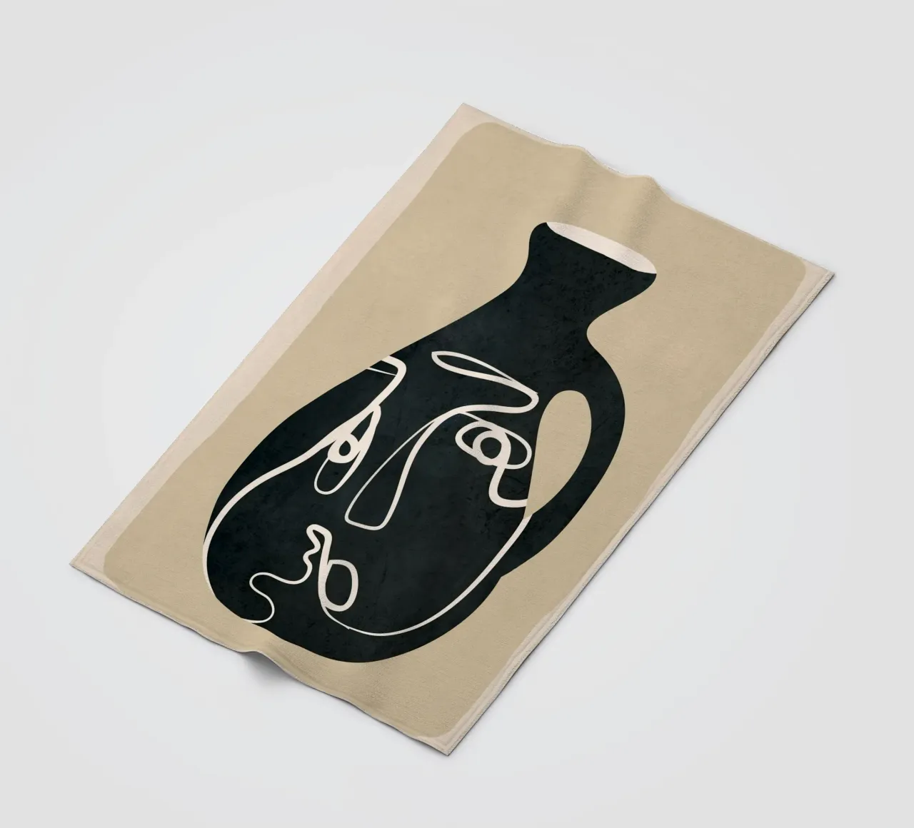 Abstract Art Vase 9 coperta in pile da Flow Line