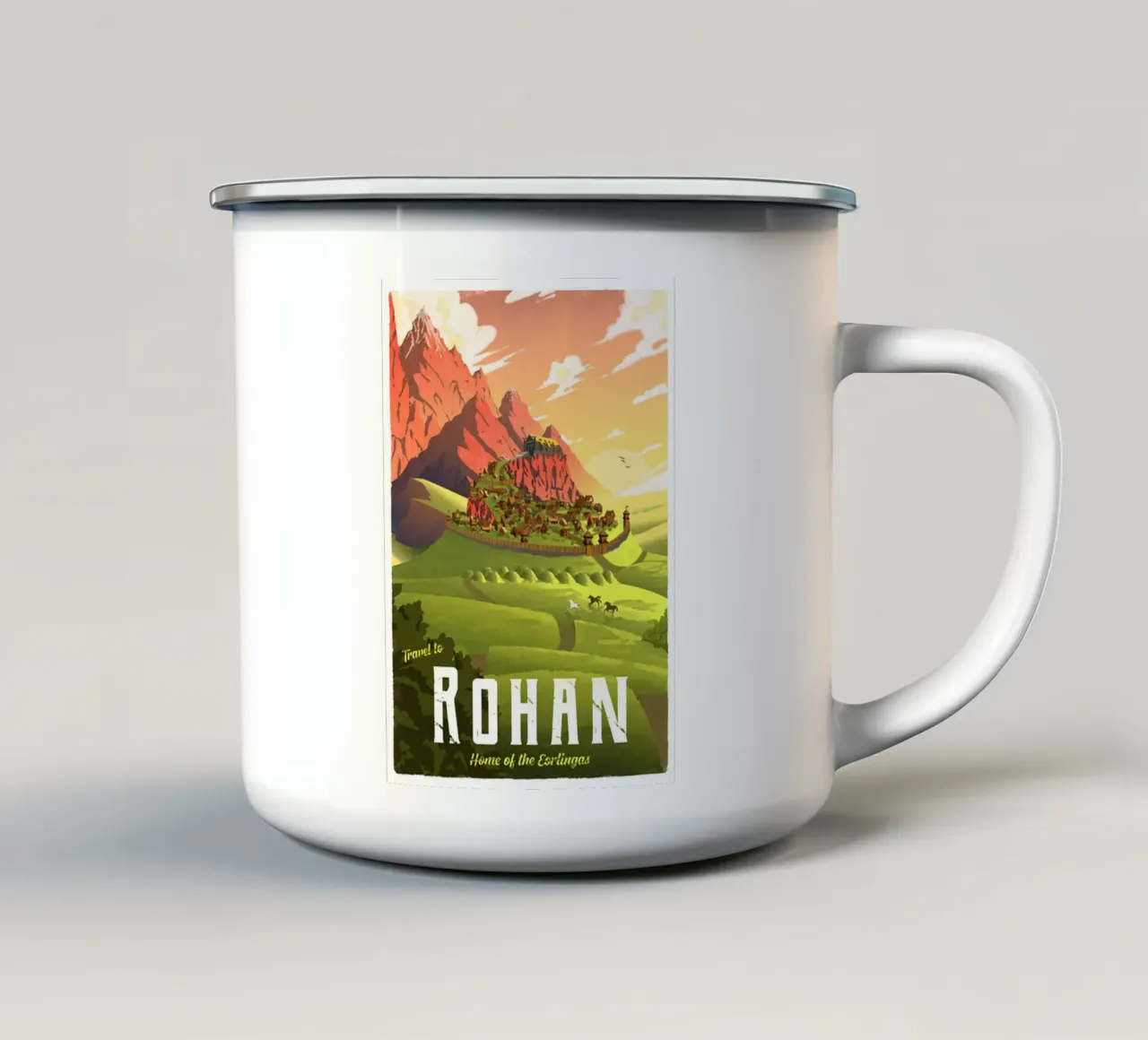 Viaggio a Rohan tazza in smalto da Alice Slatera