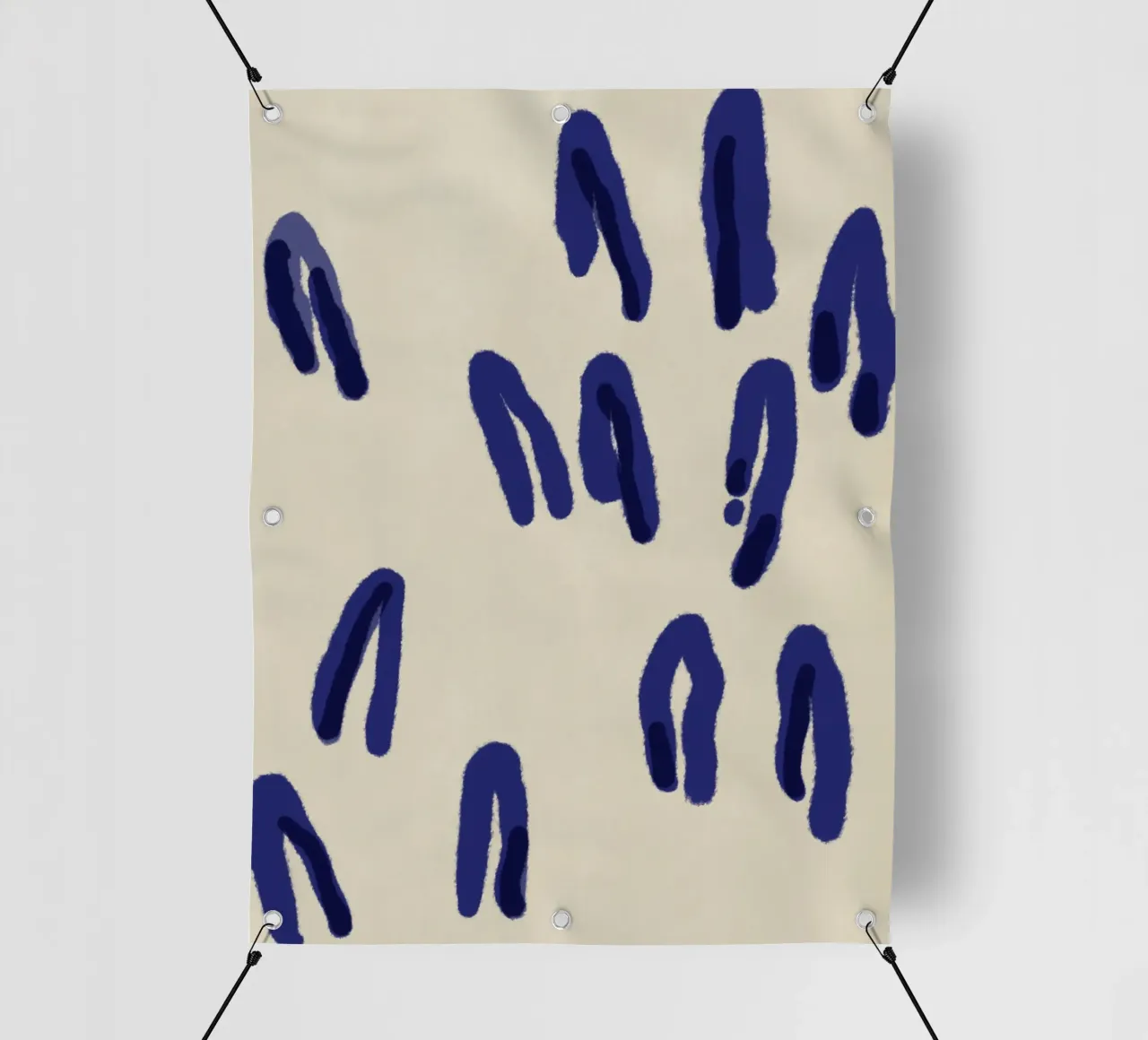 Blue ink abstract pvc cover by Little Dean