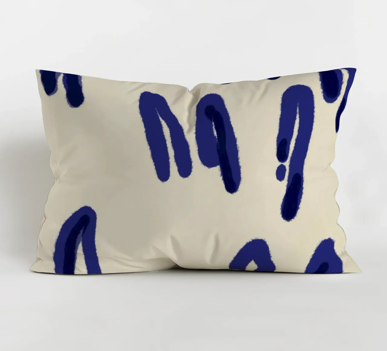 Astratto a inchiostro blu cuscino da Little Dean