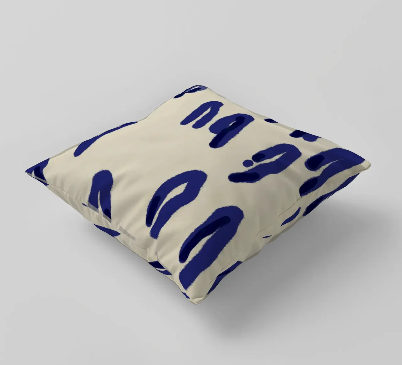 Astratto a inchiostro blu cuscino da Little Dean