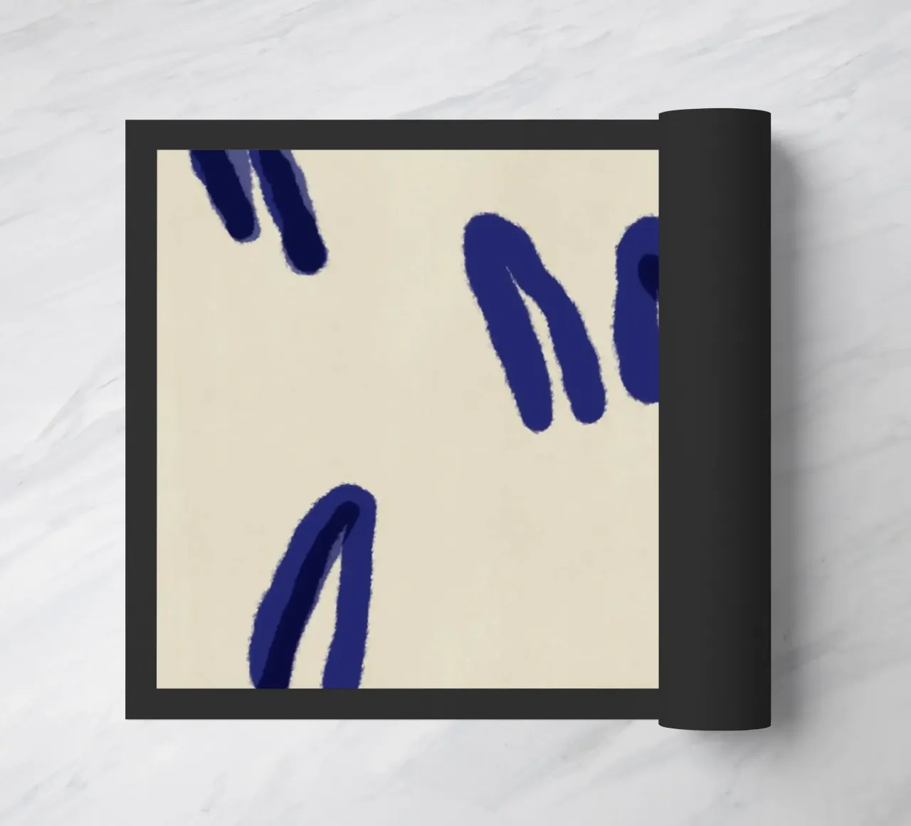 Astratto a inchiostro blu zerbino da Little Dean