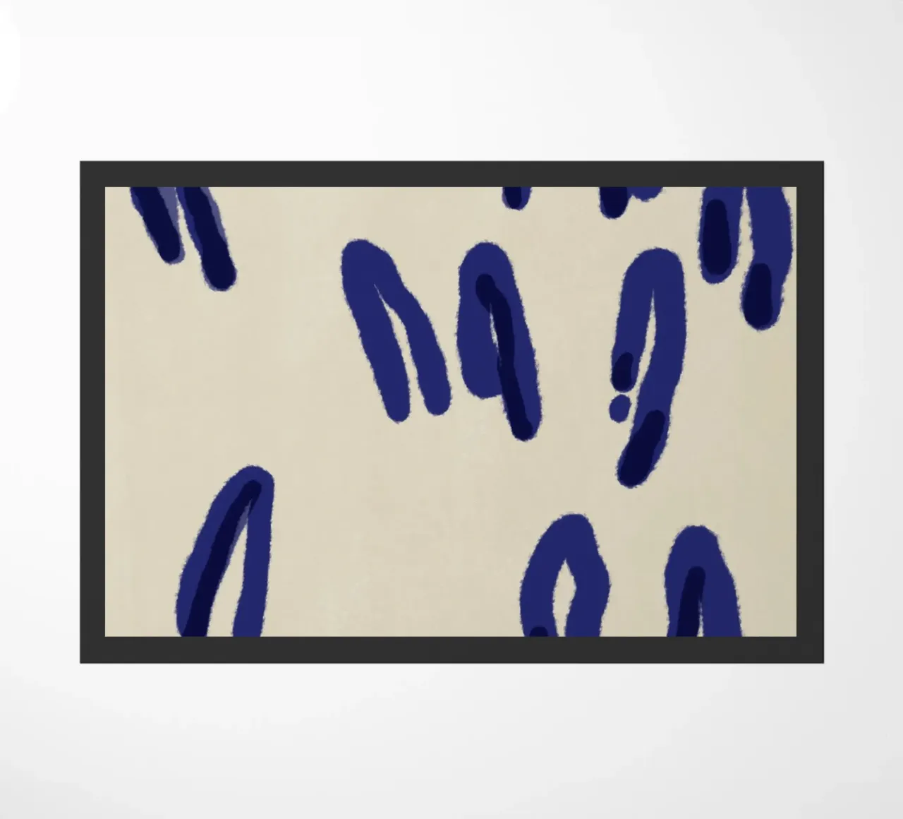 Astratto a inchiostro blu zerbino da Little Dean