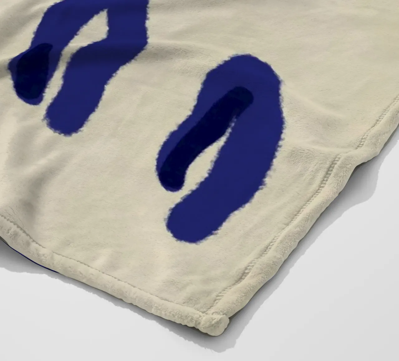 Astratto a inchiostro blu coperta in pile da Little Dean