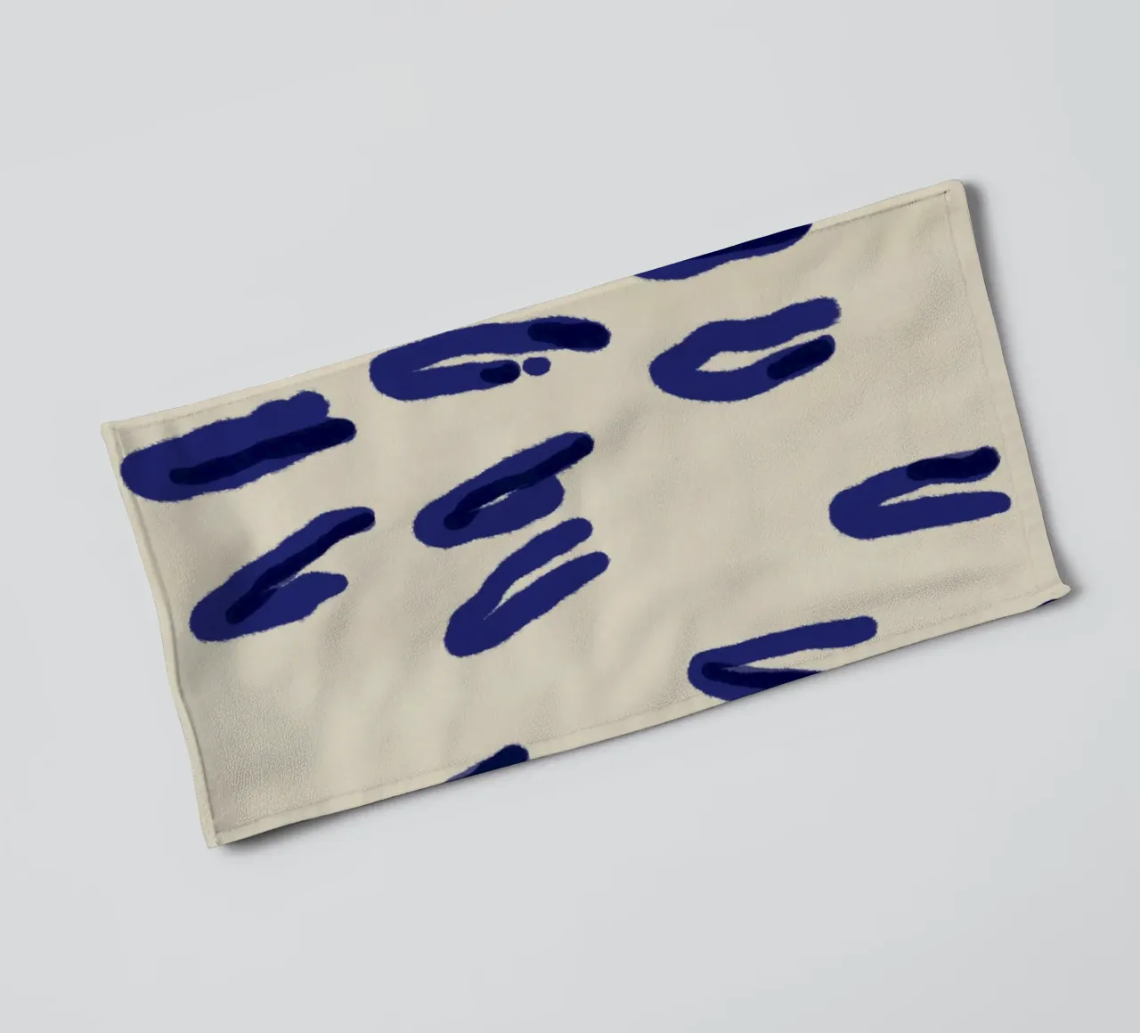 Abstrait à l'encre bleue serviette de bain de Little Dean