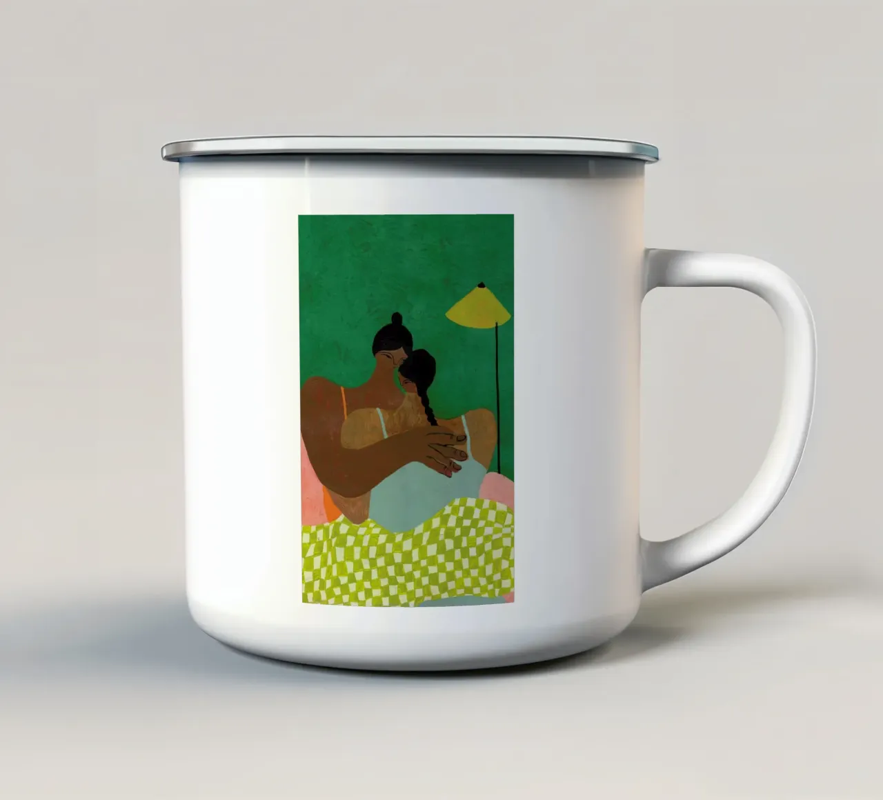 Hug tazza in smalto da Nudes and Croissants