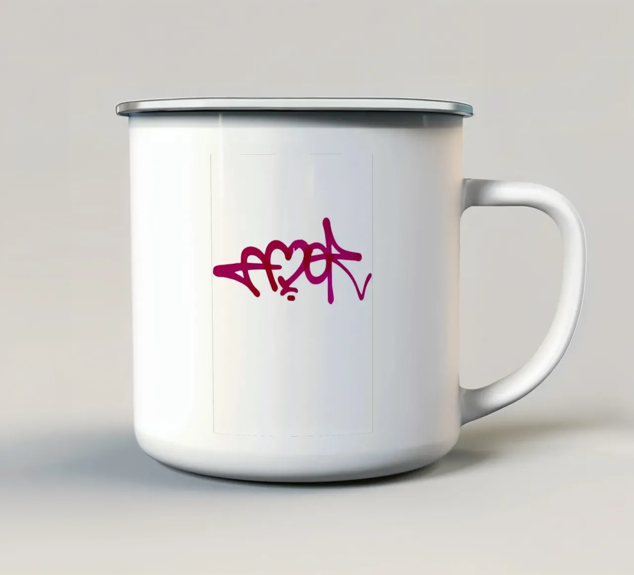 Graffiti Heartbeat tazza in smalto da ramosashop