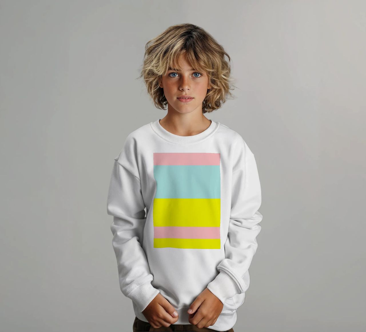 IBIZA. Colorblock 2 (2Varianten verfügbar) felpa bambino da FRICKE DESIGN