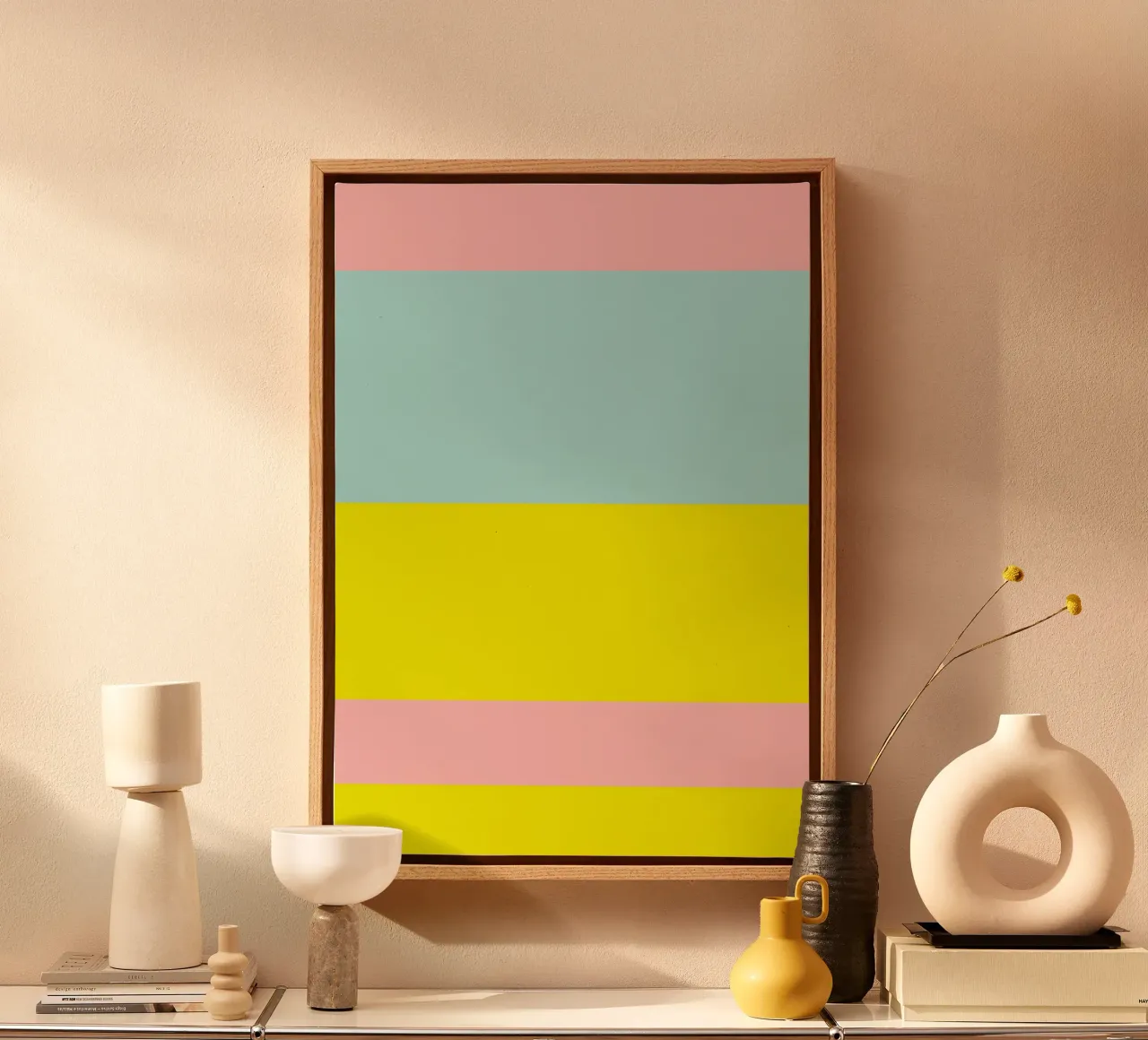 IBIZA. Colorblock 2 (2Varianten verfügbar) tela con Cornice a cassetta da FRICKE DESIGN