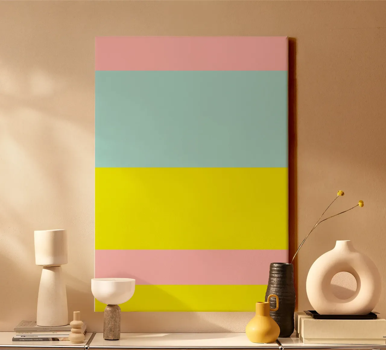 IBIZA. Colorblock 2 (2Varianten verfügbar) tela con Cornice a cassetta da FRICKE DESIGN