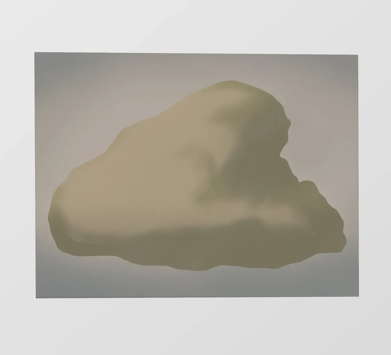 Scultura minimale in scala di grigi -Nuvola telo in pvc da Little Dean