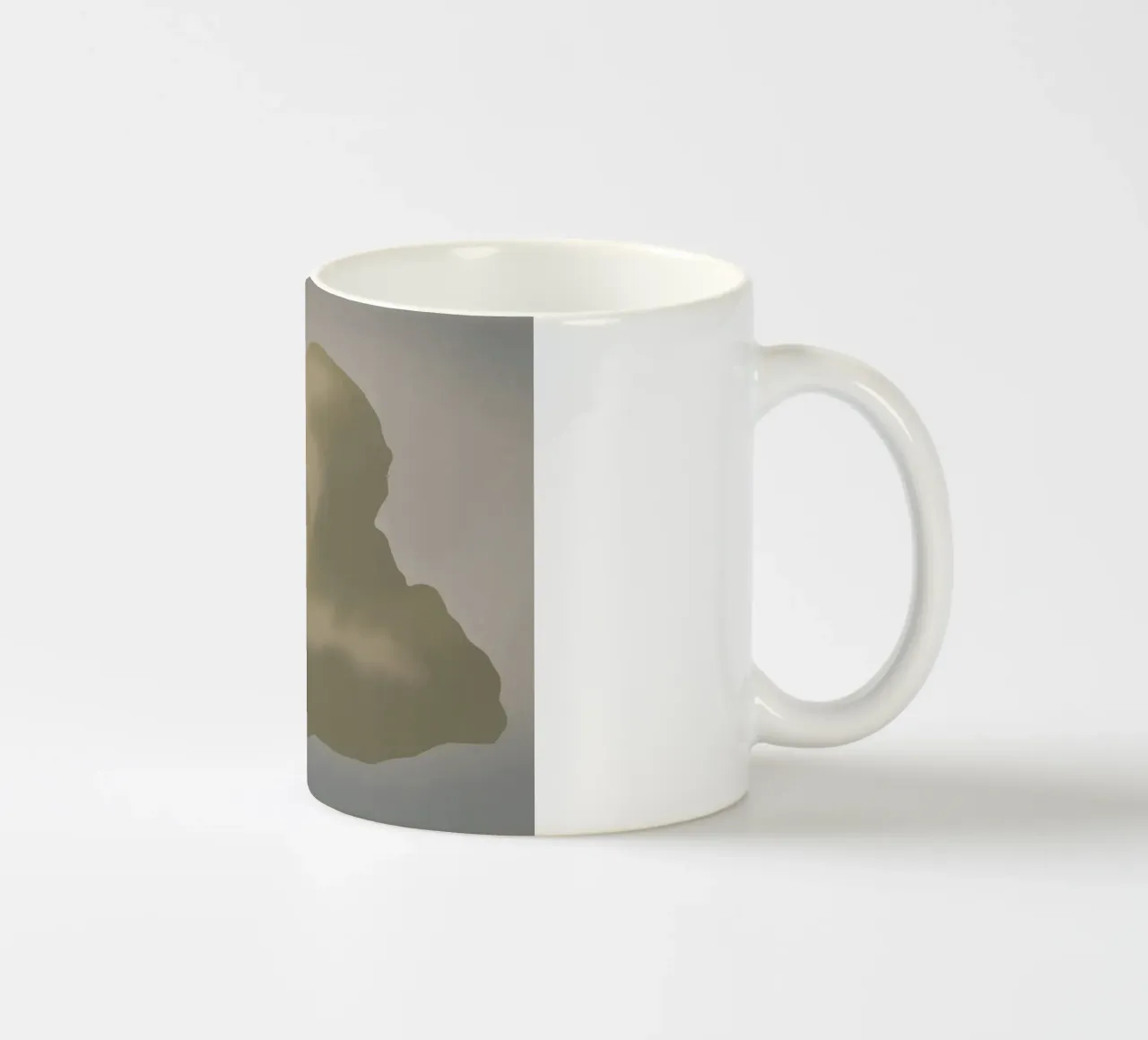 Scultura minimale in scala di grigi -Nuvola tazza in ceramica da Little Dean