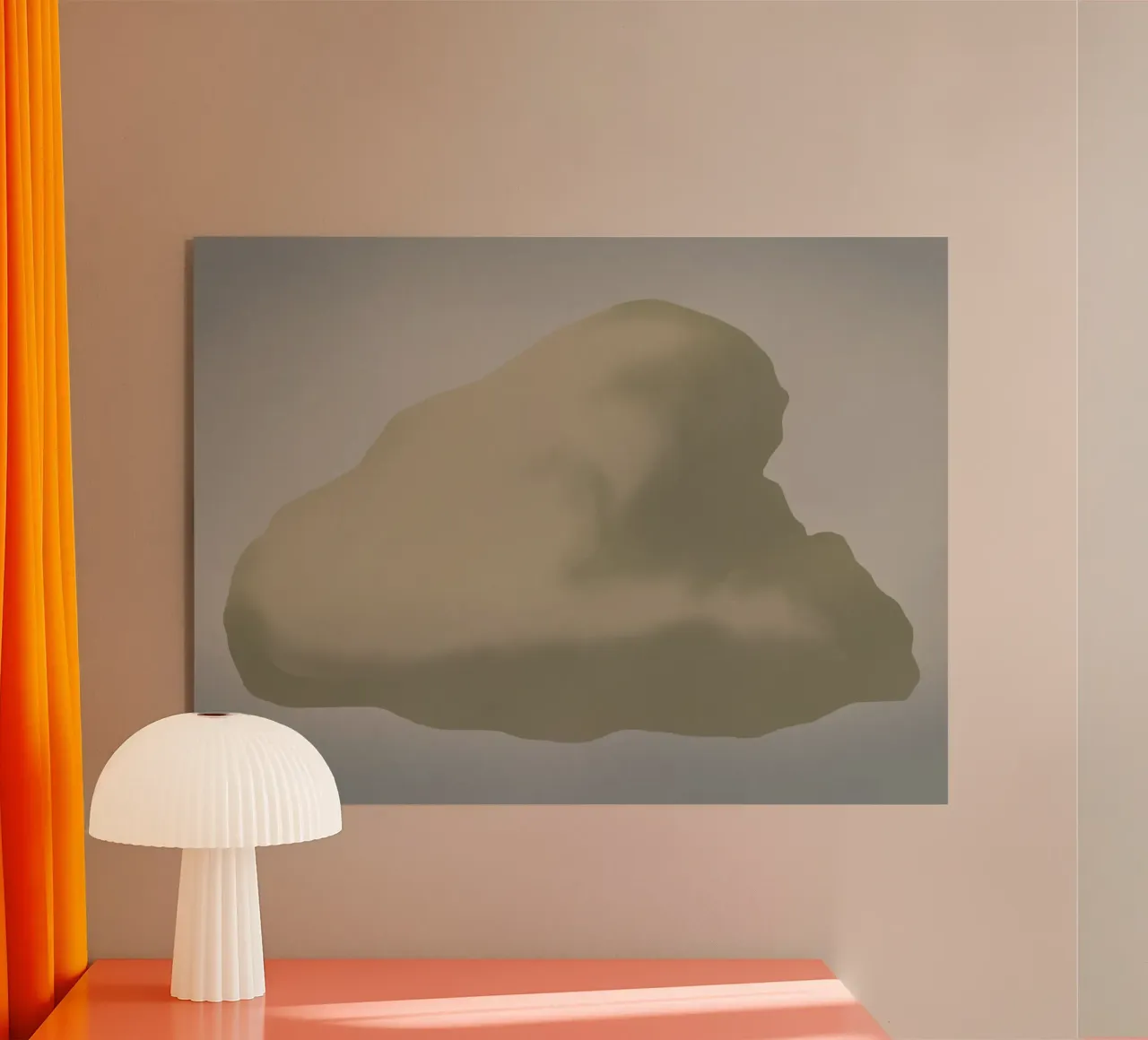 Scultura minimale in scala di grigi -Nuvola plexiglass da Little Dean