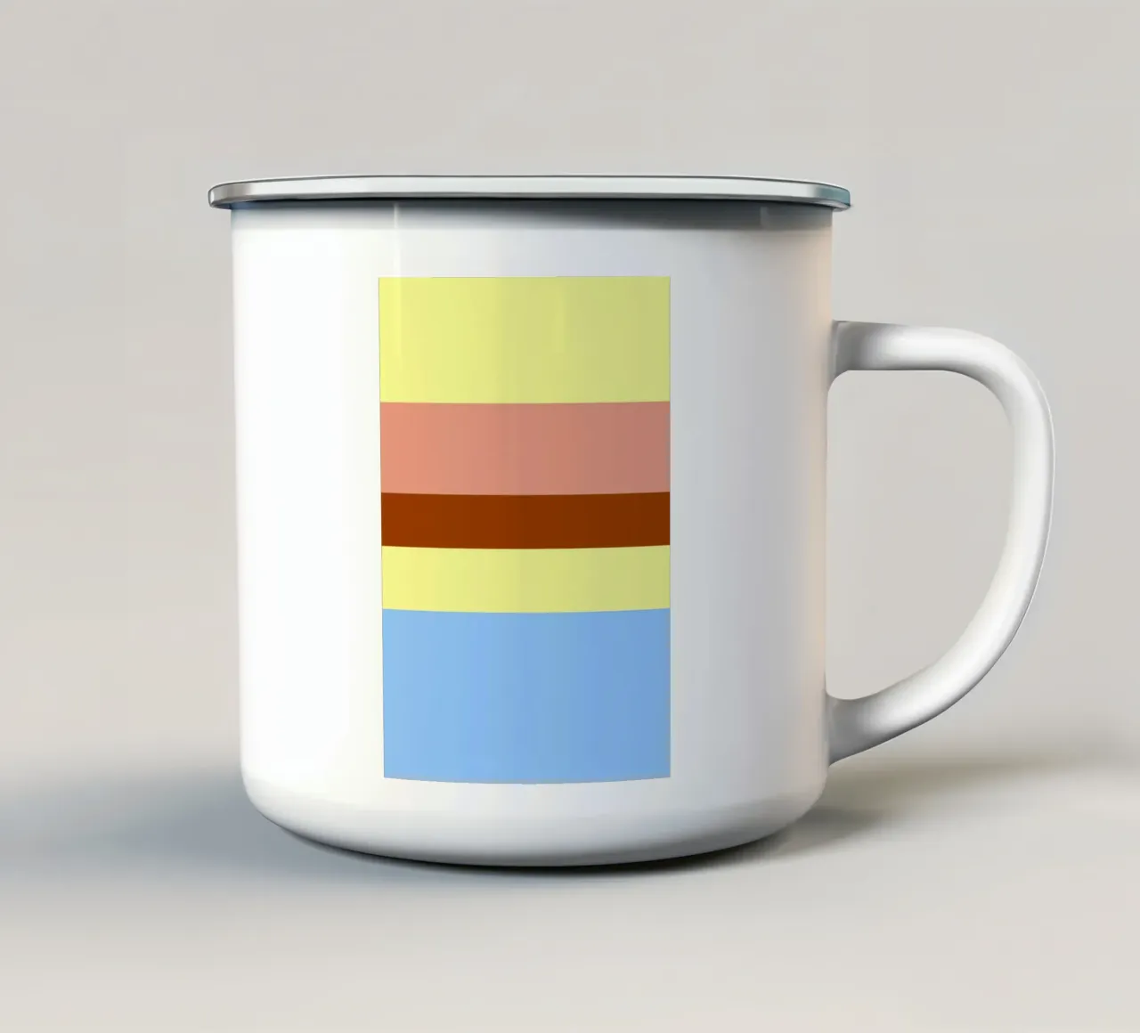 LISSABON. Colorblock. 4 enamel mug by FRICKE DESIGN