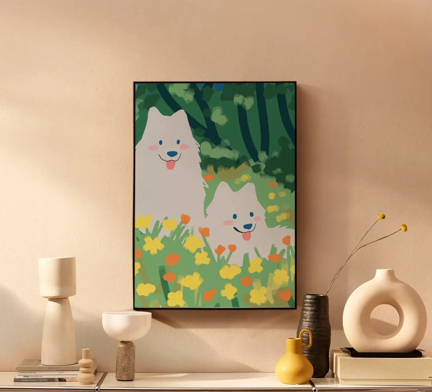 dogs Acryl-Glas von Kevin Walters