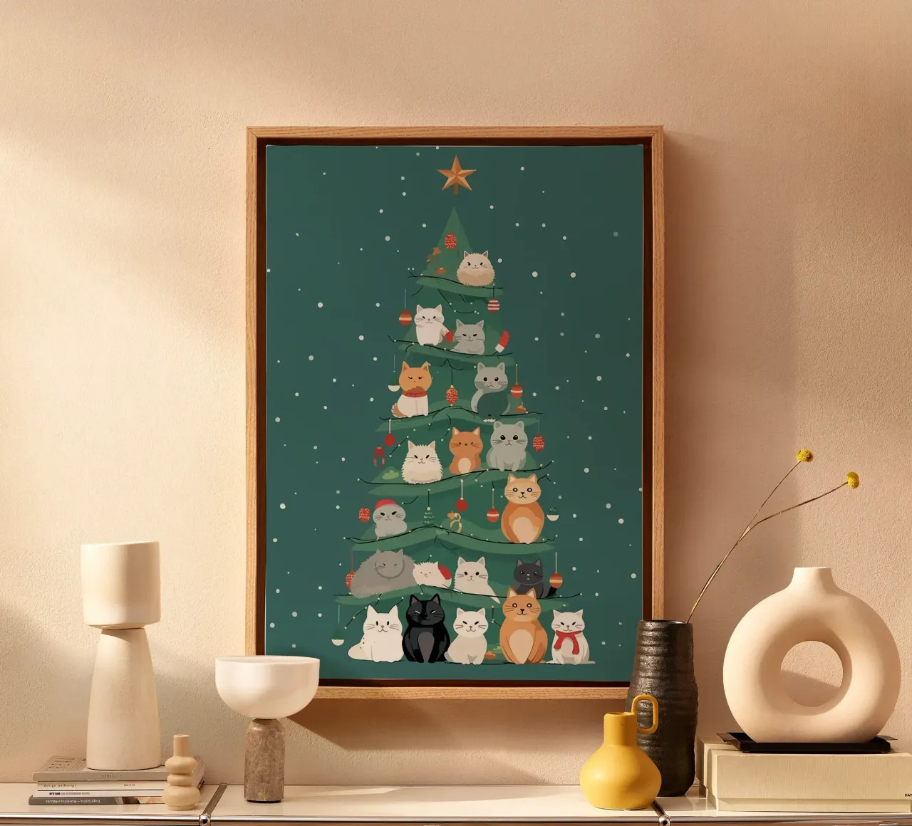 katten canvas van Kevin Walters