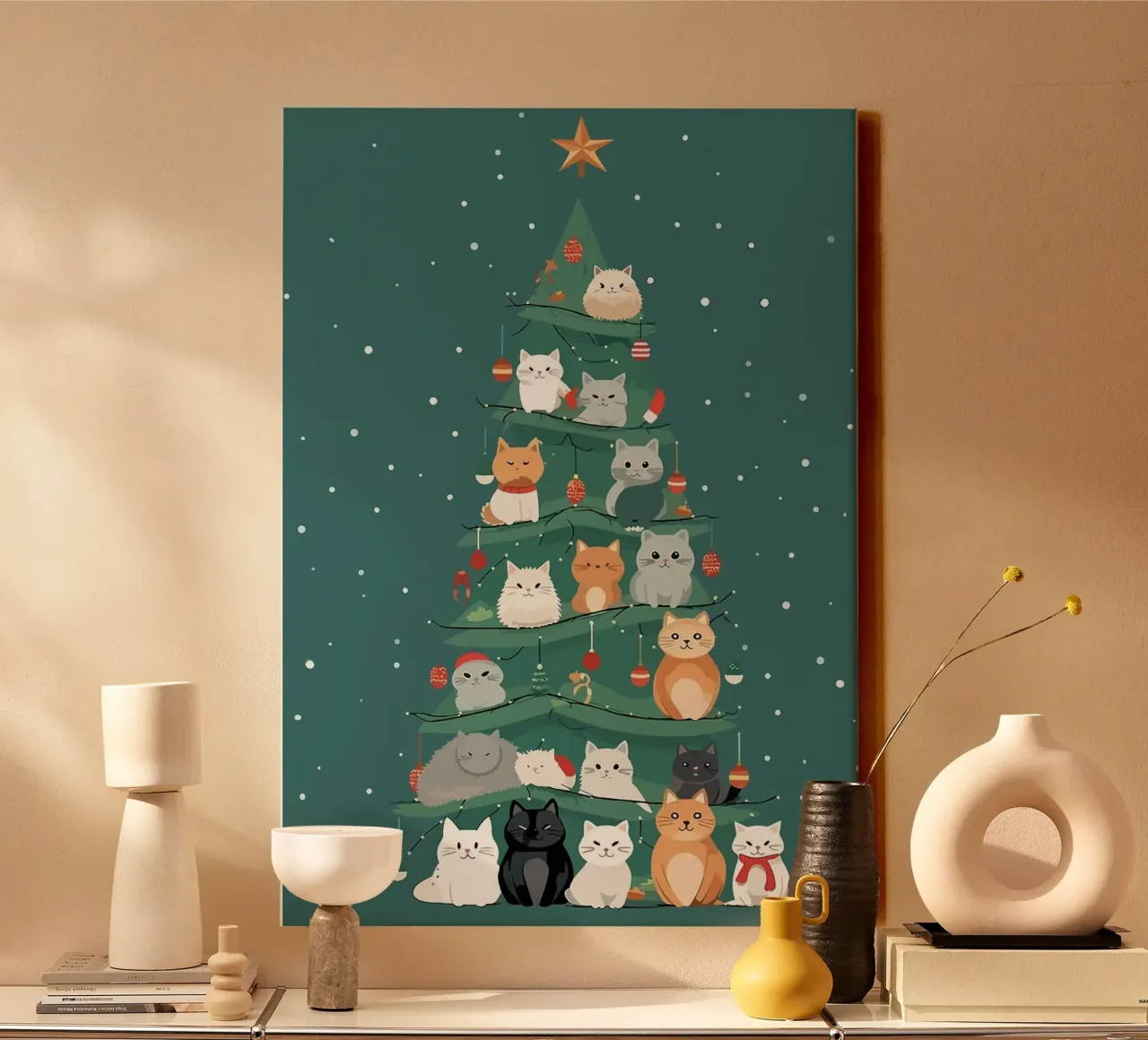 katten canvas van Kevin Walters