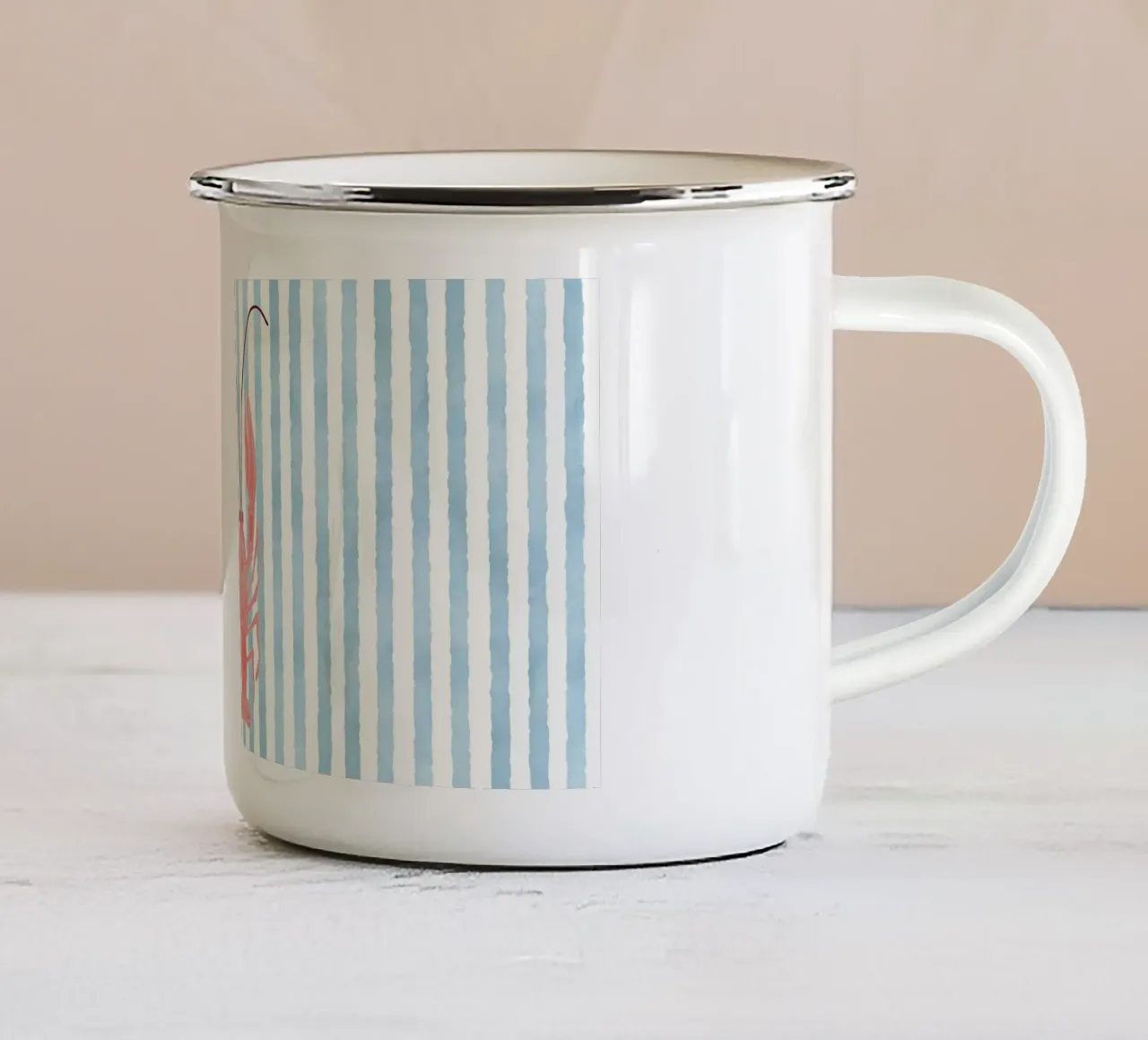 Nautical Chic with a Lobster Twist enamel mug by cafelab