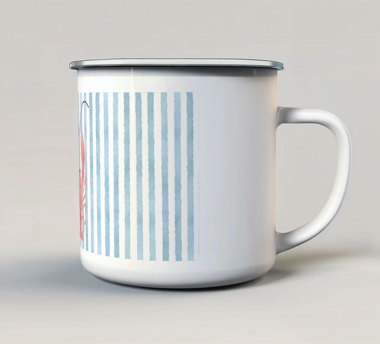 Chic nautico con un tocco di aragosta tazza in smalto da cafelab