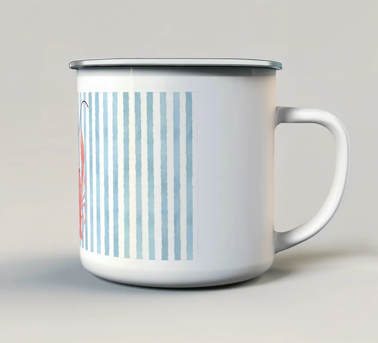 Nautical Chic with a Lobster Twist enamel mug by cafelab