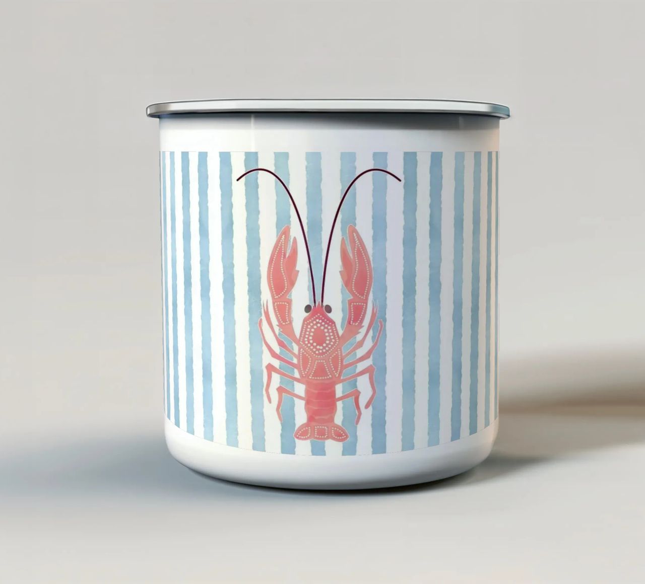 Chic nautico con un tocco di aragosta tazza in smalto da cafelab