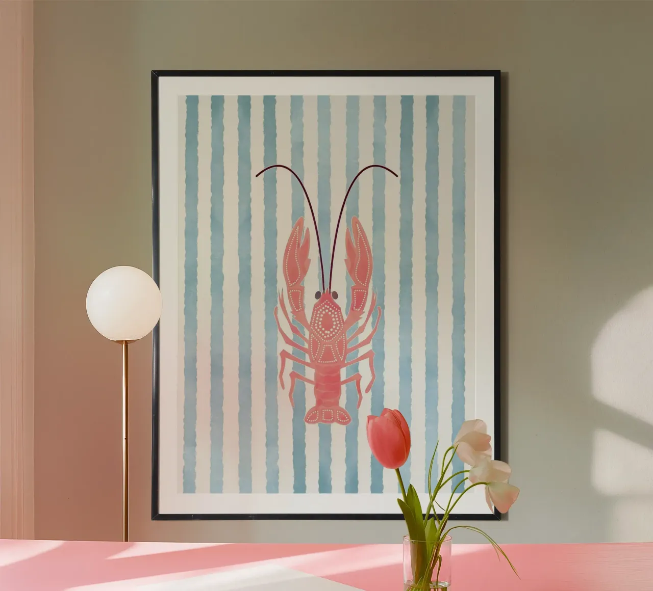 Chic nautico con un tocco di aragosta carta hahnemühle da cafelab