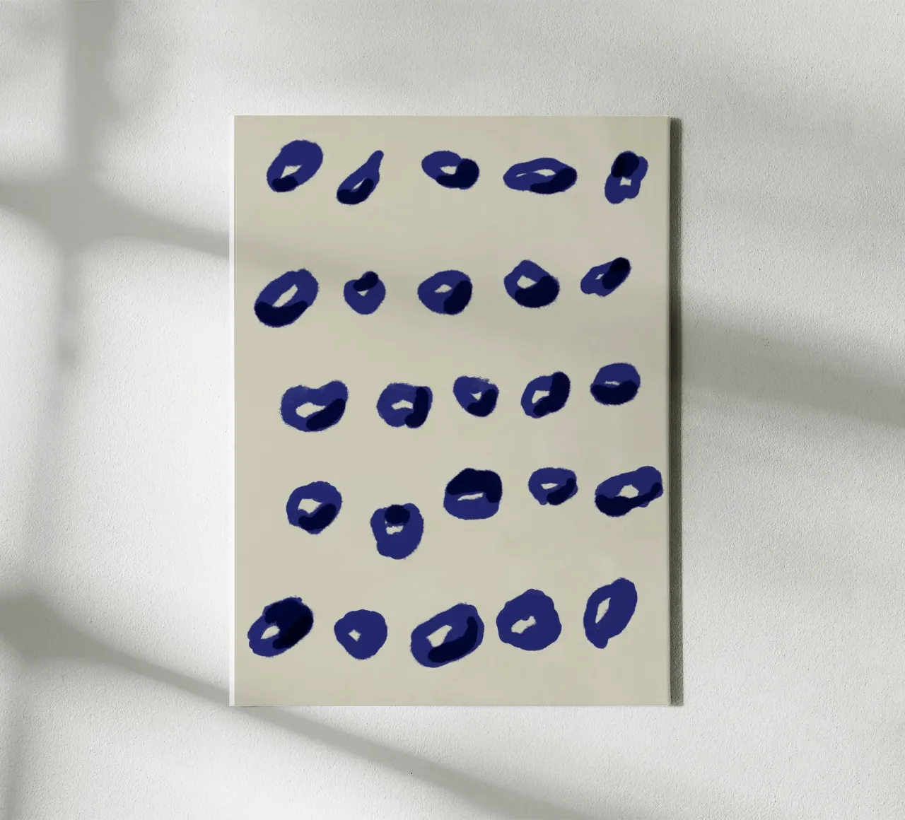 Kleine cirkels minimalistisch canvas met Baklijst van Little Dean