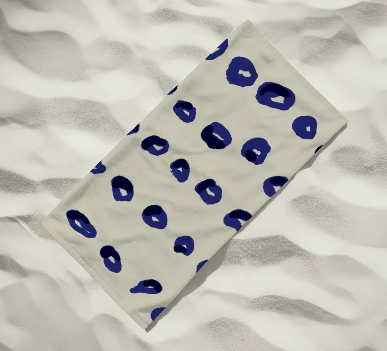 Little circles minimalist beach towel by Little Dean