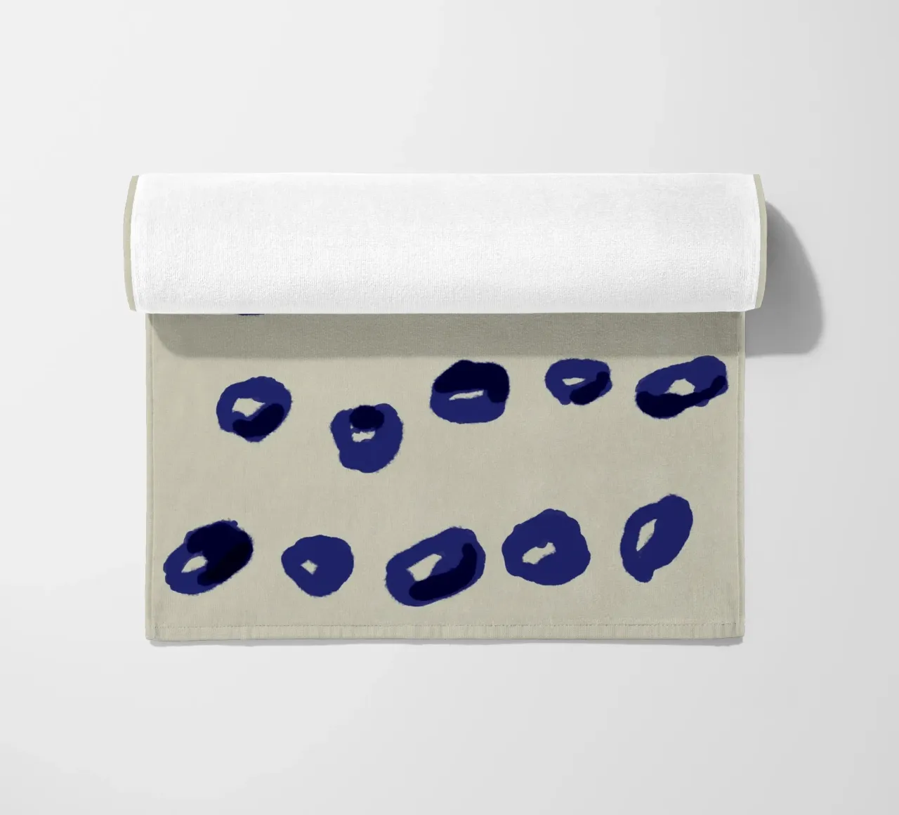 Little circles minimalist beach towel by Little Dean