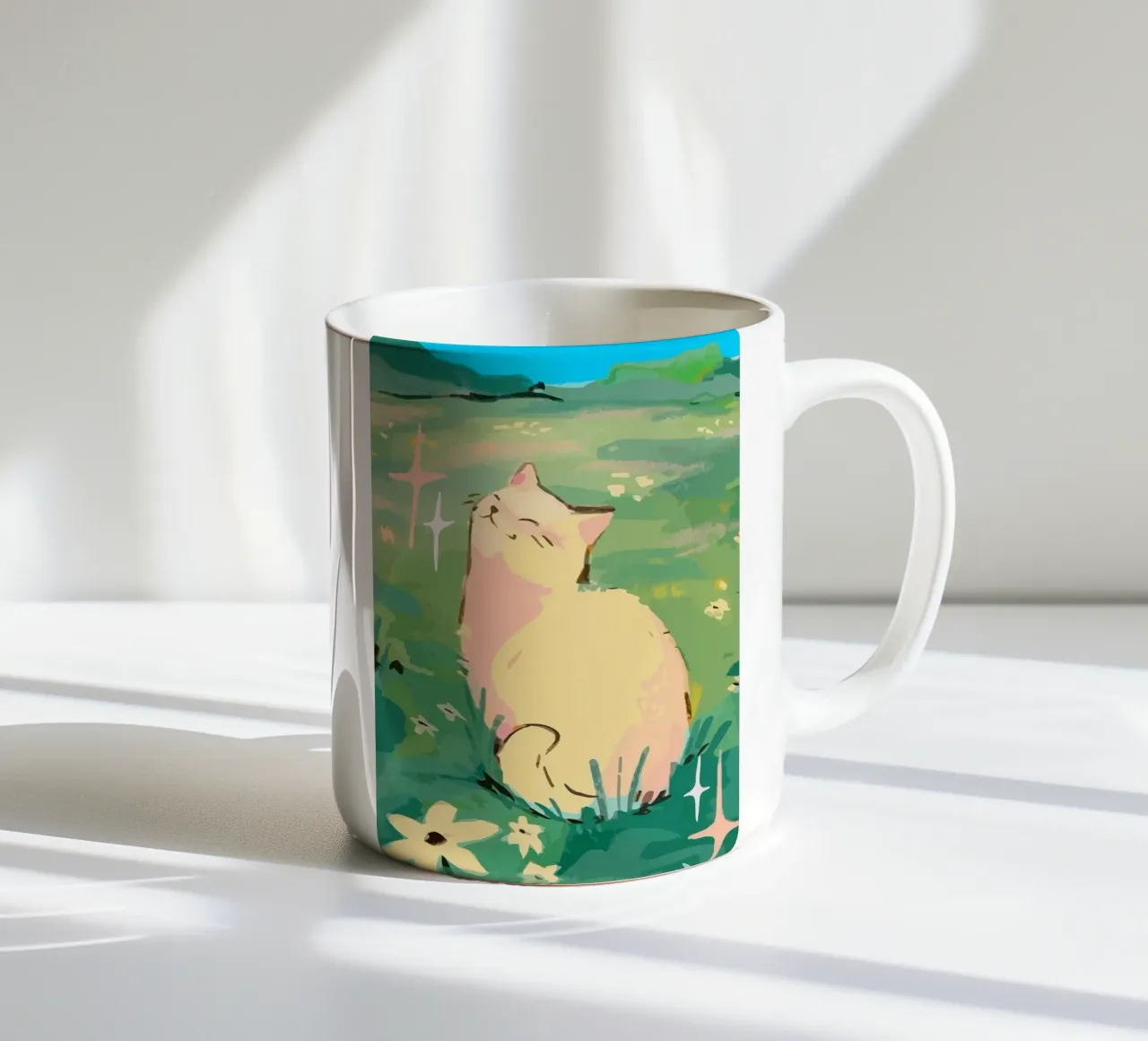 gatto tazza in ceramica da Kevin Walters