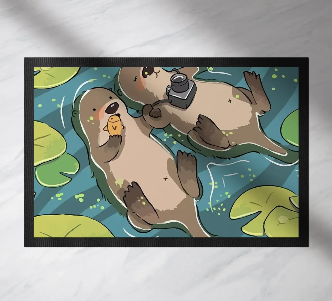 otters deurmat van Kevin Walters