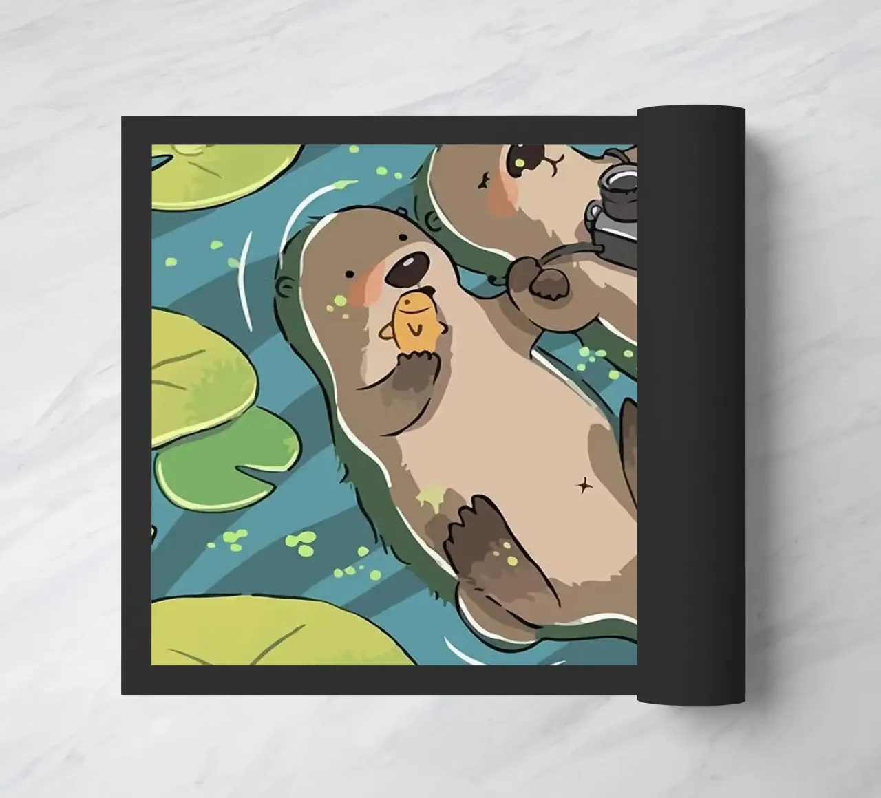 otters doormat by Kevin Walters