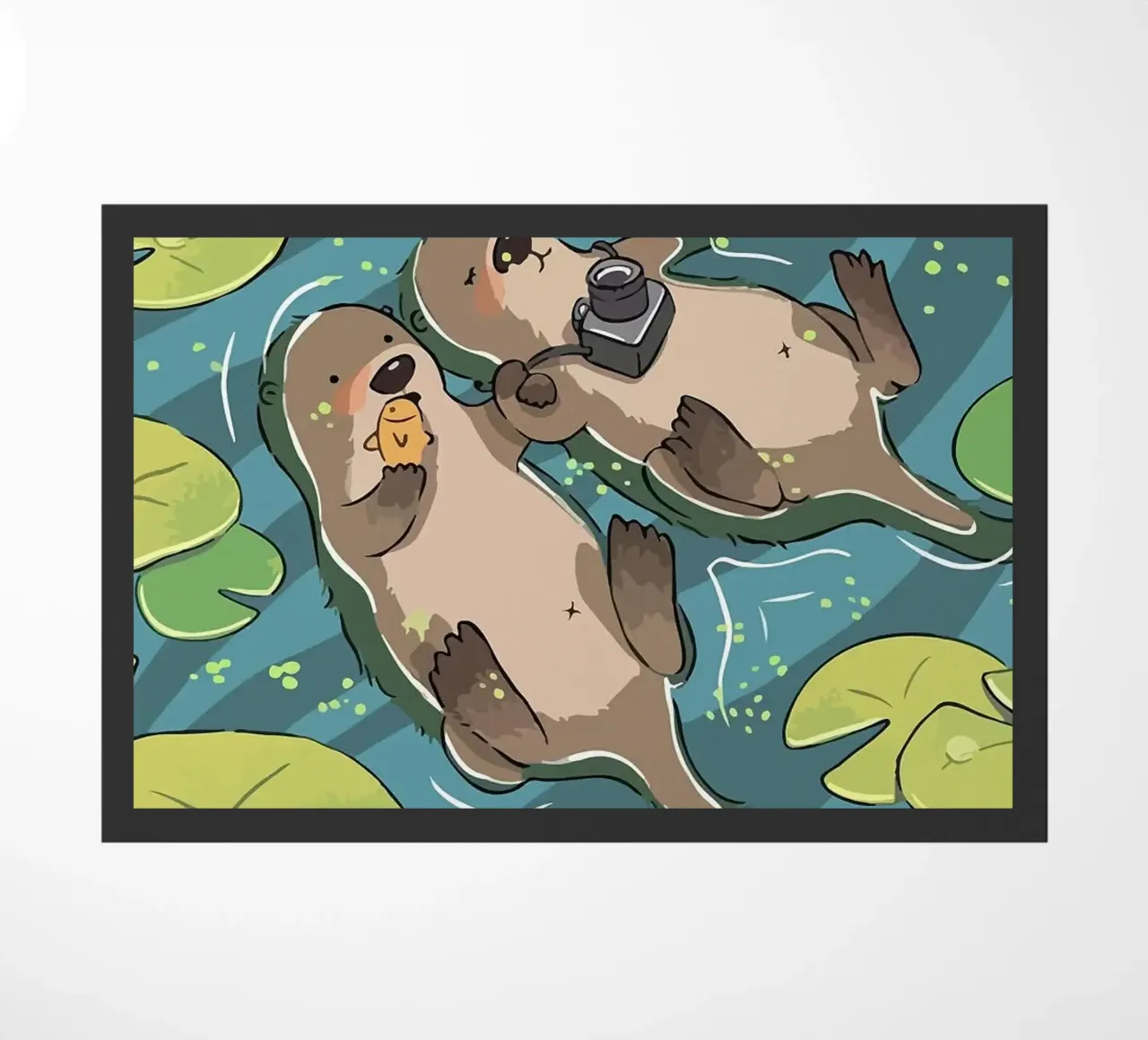 otters doormat by Kevin Walters